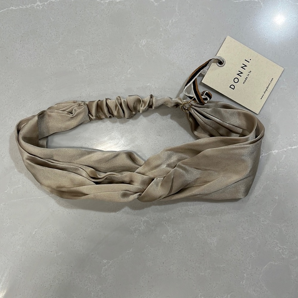 Donni Silk Headband (champagne) *NWT*
